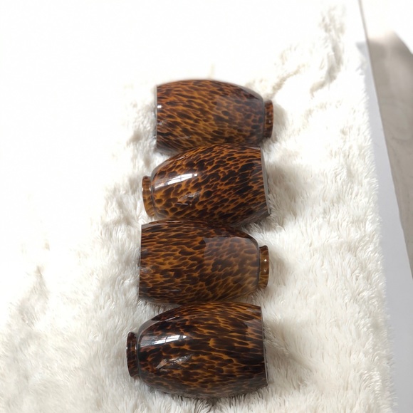 4 Glass Pendant/Fan Light Covers leopard print - Picture 8 of 9